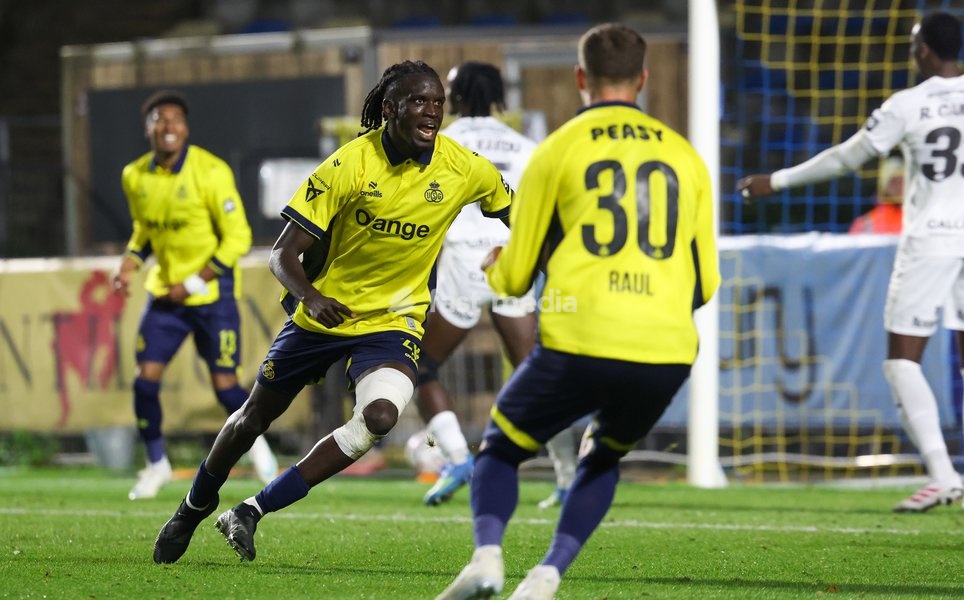 Union's Massire Sylla celebrates after scoring during a soccer match between Royale Union Saint-Gilloise and Cercle Brugge, Sunday 25 October 2026 in Brussels, on day 9 of the 2026-2027 'Jupiler Pro League' first division of the Belgian championship