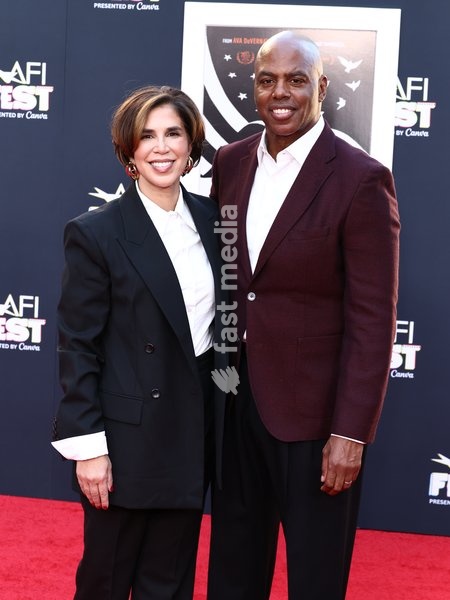 Yasmin Cader and Kevin Frazier at the 2026 AFI (American Film Institute) Fest Presented By Canva - Special Screening Of Netflix's '14th' held at TCL Chinese Theatre IMAX at Ovation Hollywood on October 25, 2026 in Hollywood, Los Angeles, California, United States