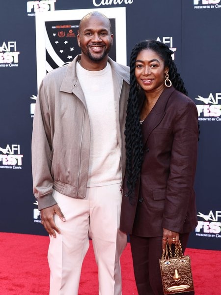 Van Lathan and Khalika Abrams at the 2026 AFI (American Film Institute) Fest Presented By Canva - Special Screening Of Netflix's '14th' held at TCL Chinese Theatre IMAX at Ovation Hollywood on October 25, 2026 in Hollywood, Los Angeles, California, United States