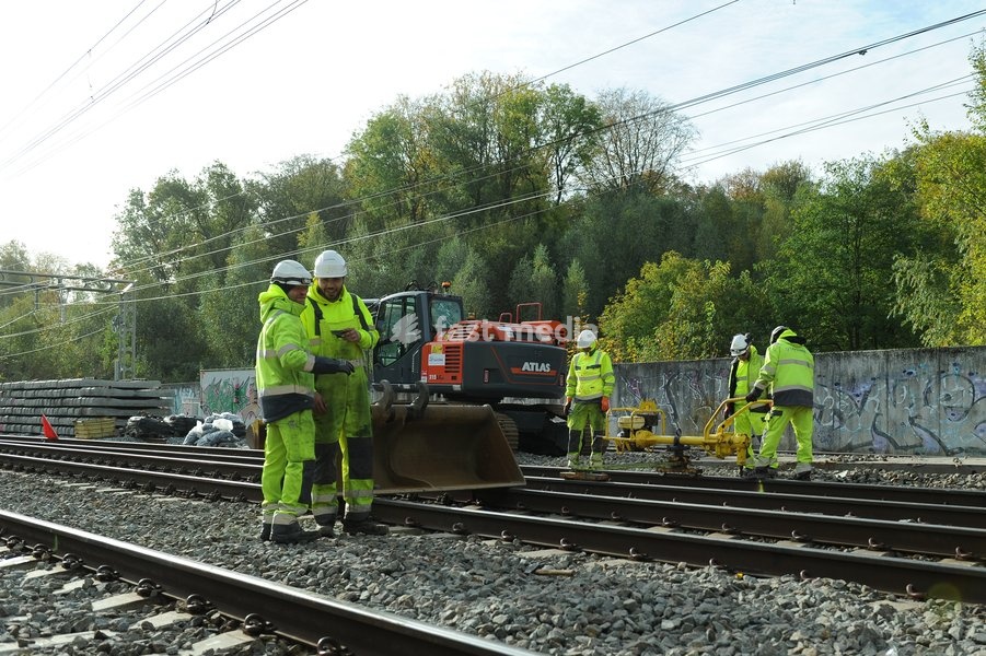 Illustration picture shows a tour of the Infrabel construction site where two switches are being installed as part of the RER project between Ottignies and Brussels, on Monday 26 October 2026