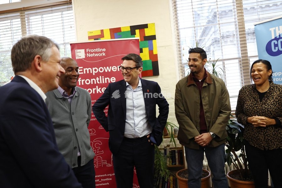 26/10/2026. London, United Kingdom. Prime Minister Andy Burnham and John Healey, Chancellor of the Exchequer meet service users as they visit The Connection at St. Martin's in-the-fields