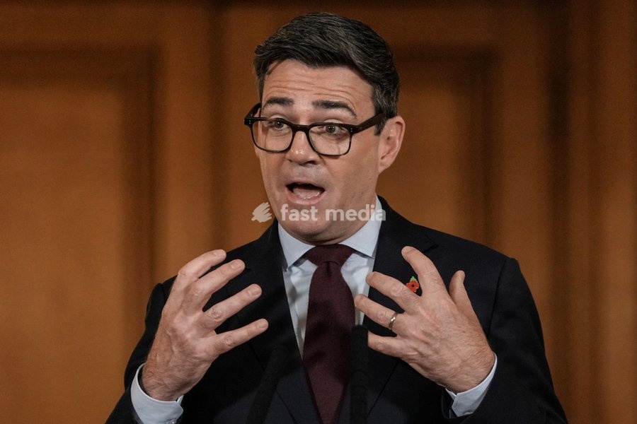 Britain's Prime Minister Andy Burnham speaks as he hosts a "Rough Sleeping Summit" in Downing Street in central London on October 26, 2026, to push for further action to support people to get off the streets for good