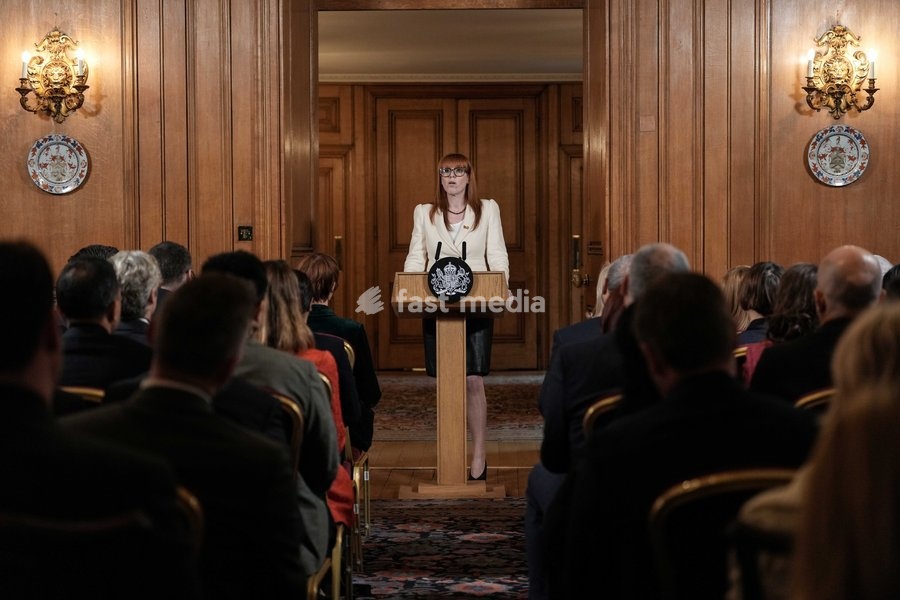 Britain's Housing Secretary Angela Rayner speaks during a "Rough Sleeping Summit" hosted by Britain's Prime Minister Andy Burnham at Downing Street in central London on October 26, 2026, to push for further action to support people to get off the streets for good