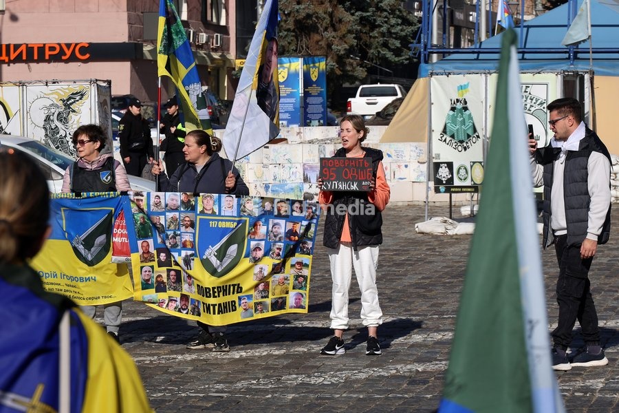Activists participate in the “Don’t Stay Silent! Captivity Kills!” rally in support of Ukrainian prisoners of war and MIAs, Kharkiv, Ukraine, October 25, 2026
