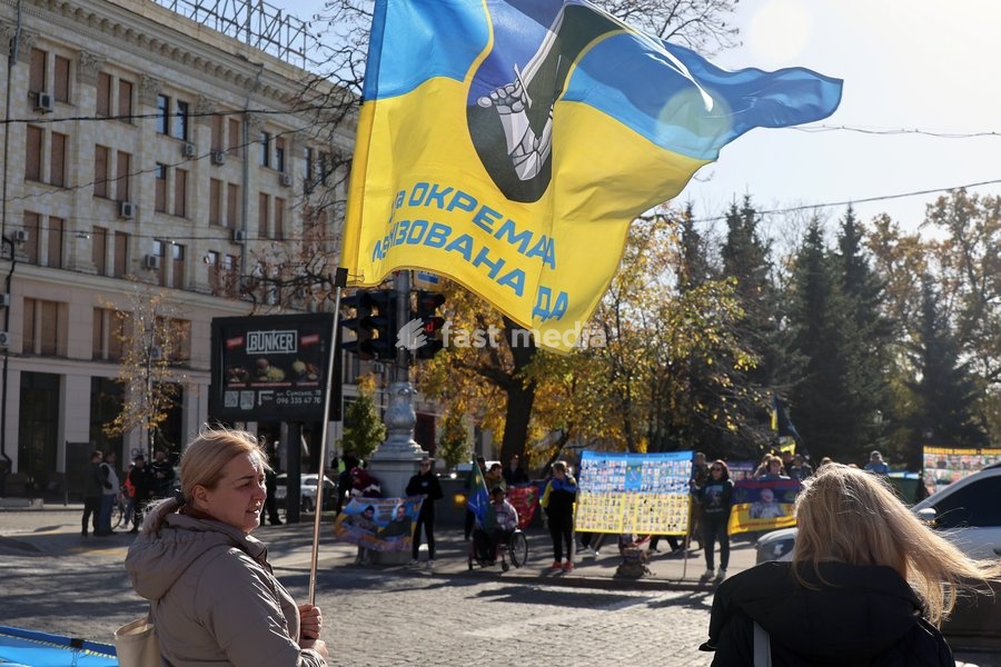 Activists participate in the “Don’t Stay Silent! Captivity Kills!” rally in support of Ukrainian prisoners of war and MIAs, Kharkiv, Ukraine, October 25, 2026