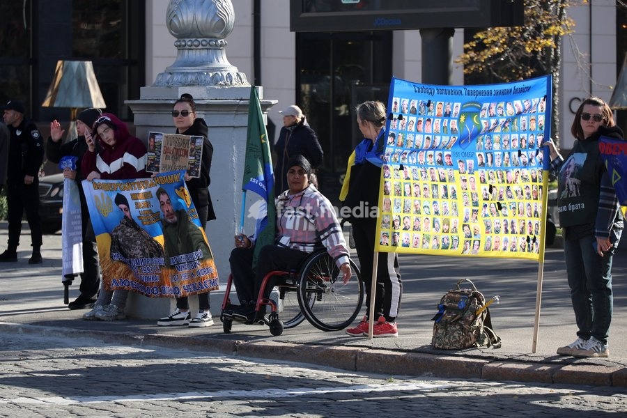 Activists participate in the “Don’t Stay Silent! Captivity Kills!” rally in support of Ukrainian prisoners of war and MIAs, Kharkiv, Ukraine, October 25, 2026
