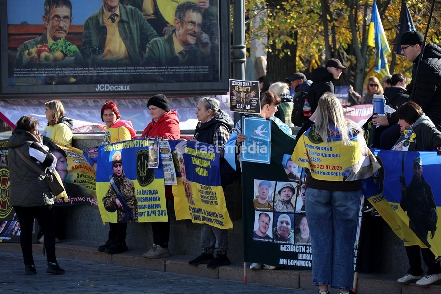 Activists participate in the “Don’t Stay Silent! Captivity Kills!” rally in support of Ukrainian prisoners of war and MIAs, Kharkiv, Ukraine, October 25, 2026