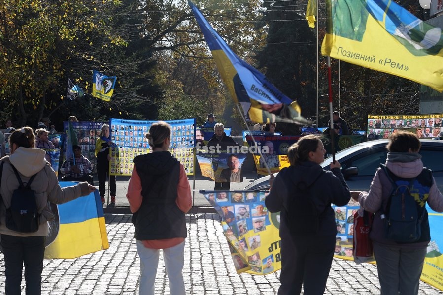 Activists participate in the “Don’t Stay Silent! Captivity Kills!” rally in support of Ukrainian prisoners of war and MIAs, Kharkiv, Ukraine, October 25, 2026