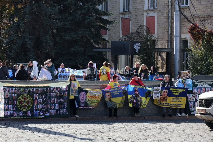 Activists participate in the “Don’t Stay Silent! Captivity Kills!” rally in support of Ukrainian prisoners of war and MIAs, Kharkiv, Ukraine, October 25, 2026