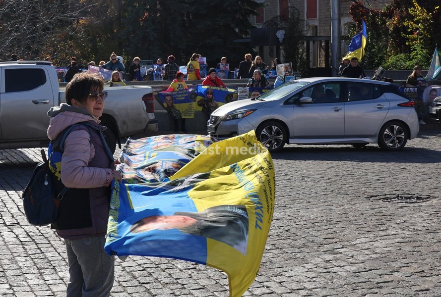 Activists participate in the “Don’t Stay Silent! Captivity Kills!” rally in support of Ukrainian prisoners of war and MIAs, Kharkiv, Ukraine, October 25, 2026