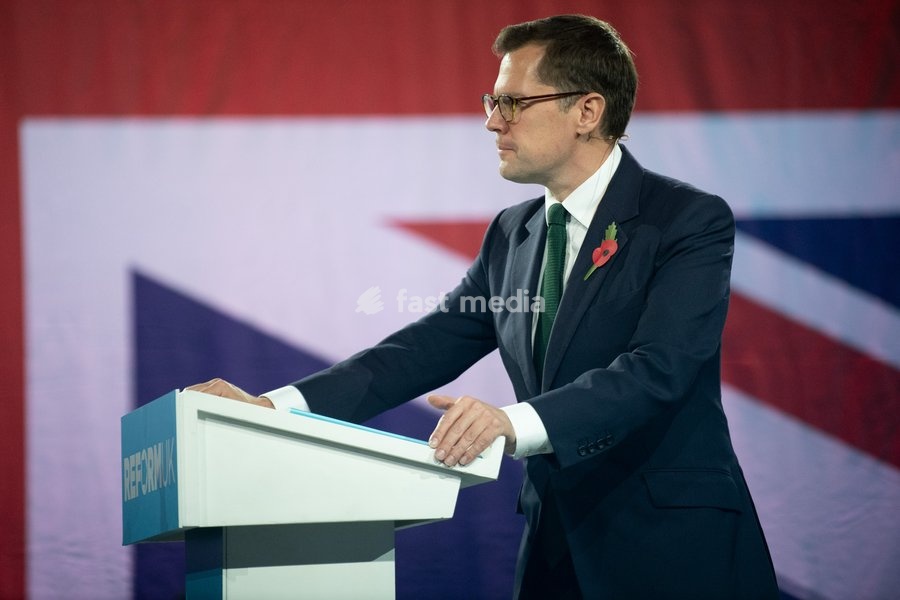 Robert Jenrick - Reform UK Chancellor speaks at Reform UK's Economic Rescue Plan Press Conference at The Lindley Hall, London, England, UK on Monday 26 October, 2026