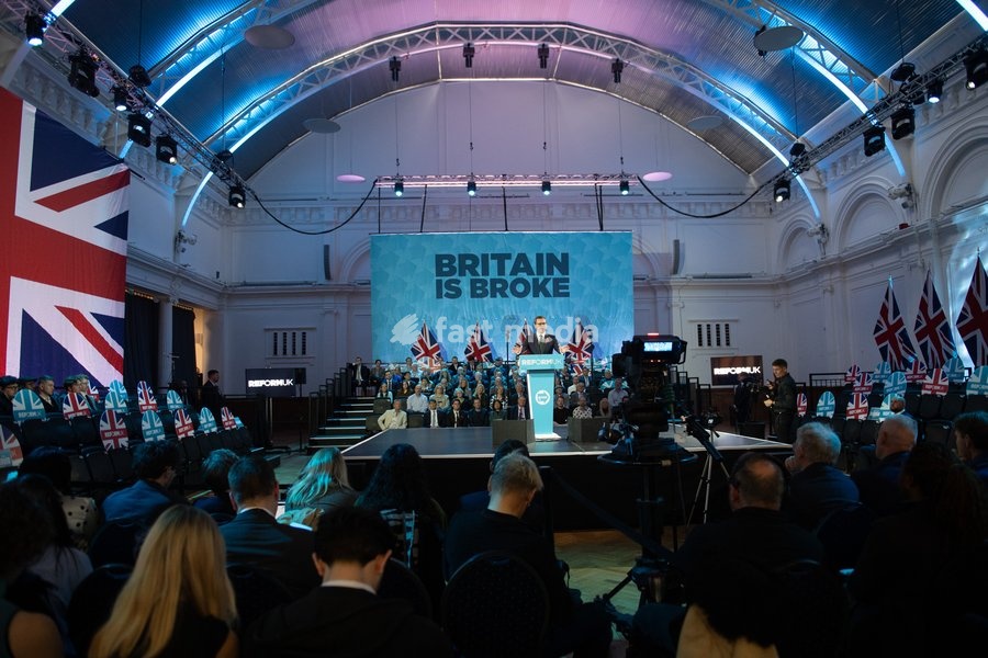 Robert Jenrick - Reform UK Chancellor speaks at Reform UK's Economic Rescue Plan Press Conference at The Lindley Hall, London, England, UK on Monday 26 October, 2026