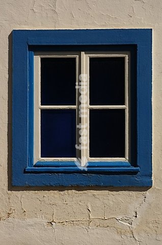 Window of a house. Albufeira. Algarve. Portugal