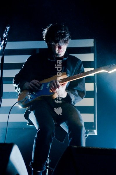 Beach House performing live at HMV Ritz, Manchester, England on 31st October 2012. Alex Scally - guitar
