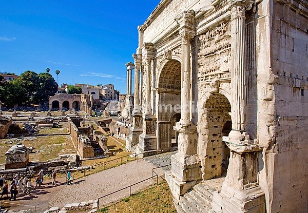 The Arch of Septimius Severus, Forum Romanum, Rome, Italy, Europe