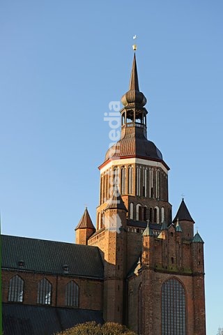Marienkirche, St. Mary's Church, new market, historic centre, Stralsund, UNESCO World Heritage Site, Mecklenburg-Western Pomerania, Germany, Europe, PublicGround