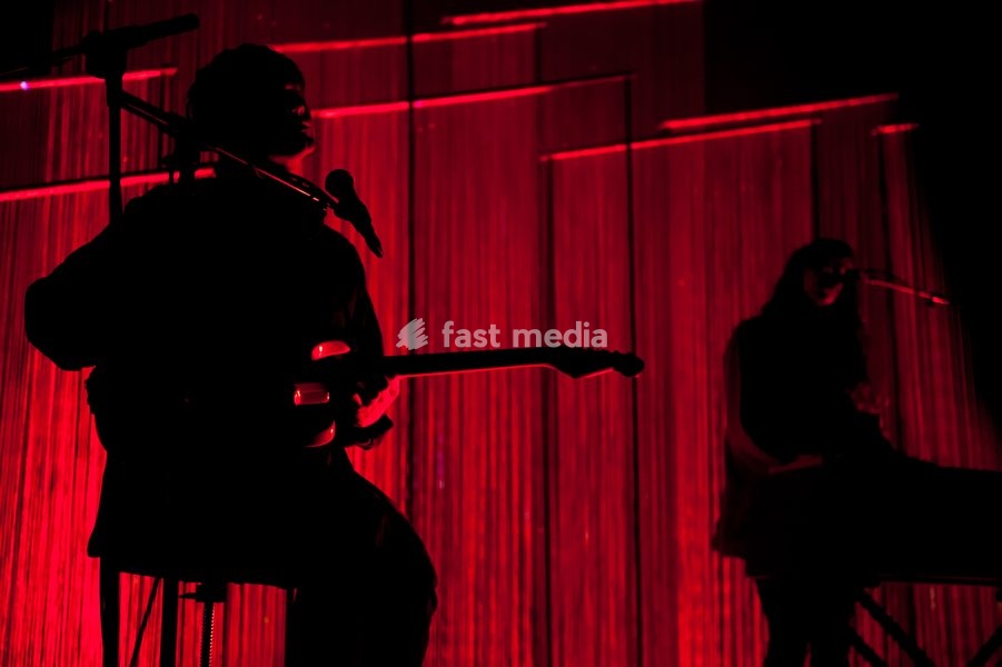 Beach House perform live at the Shepherds Bush Empire on Monday 25 March 2013. Picture shows Alex Scally and Victoria Legrand
