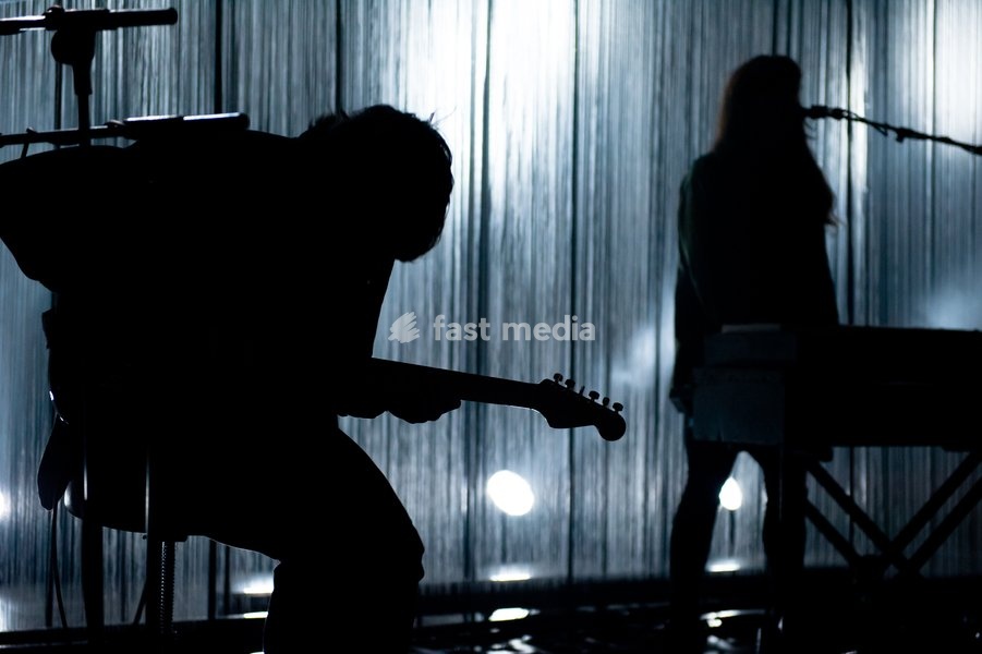 Beach House perform live at the Shepherds Bush Empire on Monday 25 March 2013. Picture shows Alex Scally and Victoria Legrand