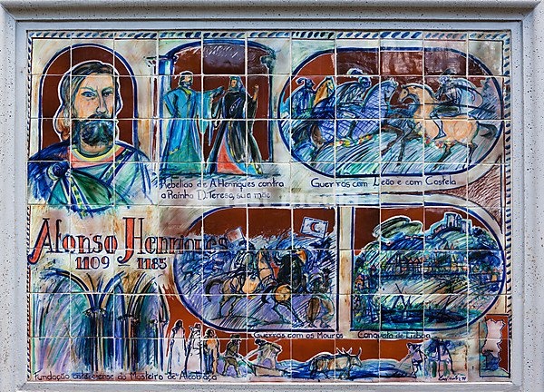 Image made from tiles, part of the alley of tile images in the Jardim Botânico da Madeira or Botanical Garden, on the grounds of the farm of the Reid hotelier family, Jose Bernardo foundation