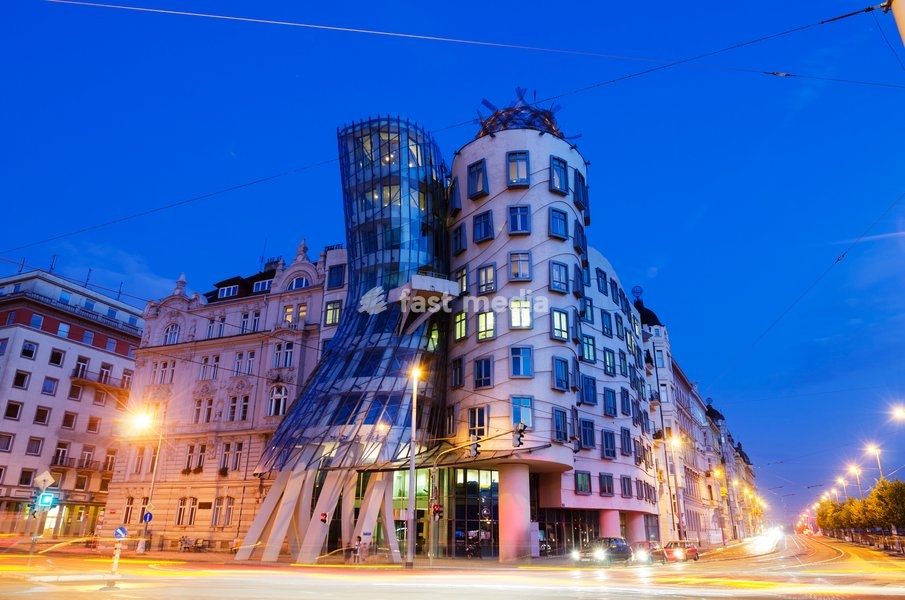 Fred and Ginger Dance School, Dancing House, designed by Frank O Geary, Prague, Czech Republic, Europe