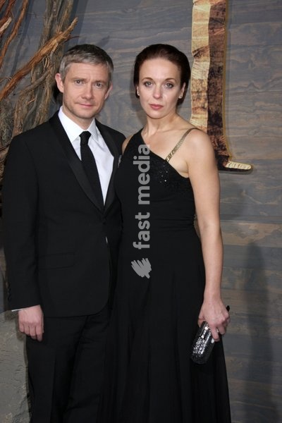 Martin Freeman, Amanda Abbington at the "The Hobbit" Premiere at Dolby Theater on December 2, 2013 in Los Angeles, CA