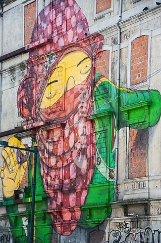 Graffiti on a wall, Lisbon, Lisbon District, Portugal