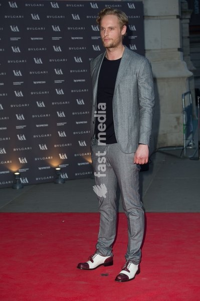 Actor Jack Fox attends 'The Glamour of Italian Fashion 1945-2014' VIP private view at the Victoria & Albert Museum, London, England, UK on 2nd April, 2014
