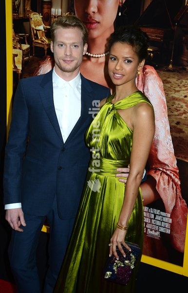 Sam Reid and Gugu Mbatha-Raw attend the New York Premiere of " Belle" on April 28, 2014 at The Paris Theatre in New York City, New York, USA