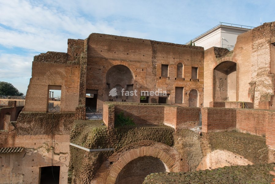 Imperial palace at Forum Romanum, Palatine Hill, Rome, Lazio, Italy, Europe