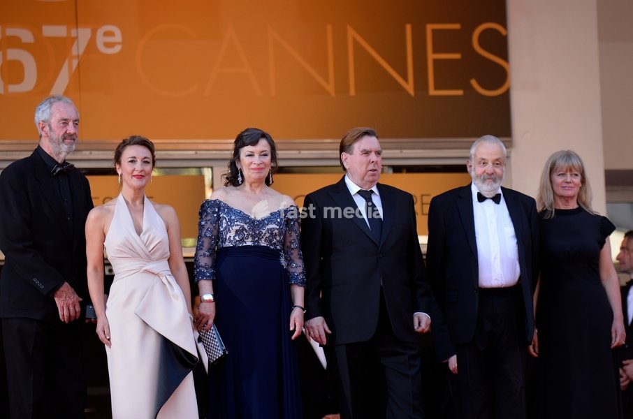 Dorothy Atkinson, Timothy Spall, Marion Bailey, Mike Leigh and Georgina Lowe attends the 'Mr Turner' Premiere on Day Two at the 67th Annual Cannes Film Festival on May 15, 2014 in Cannes, France