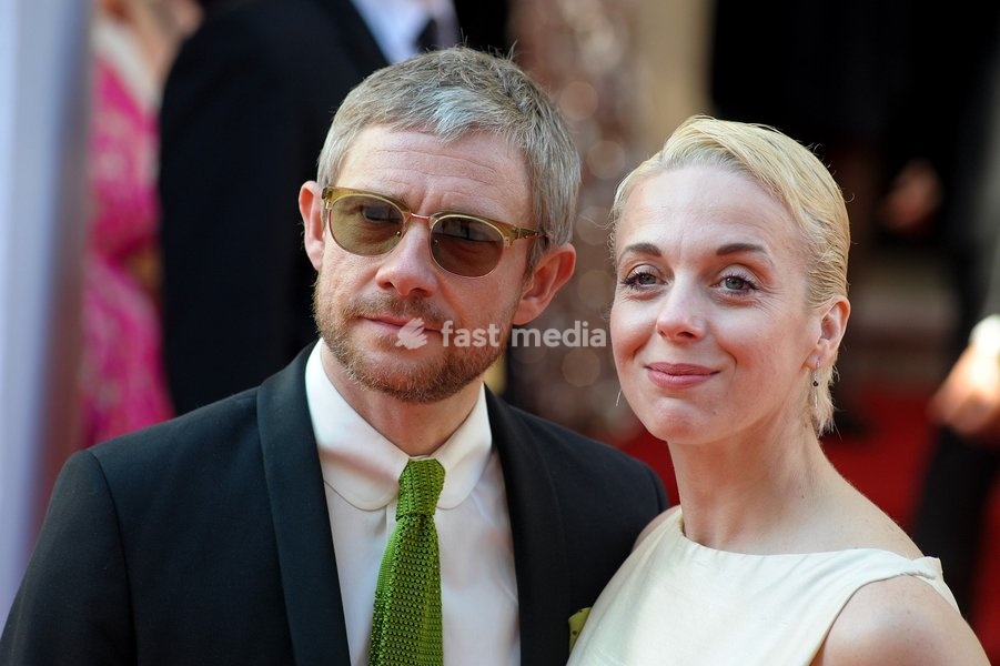 Martin Freeman, Amanda Abbington. London, UK, 18/05/2014 : The Arqiva BAFTA TV Awards Red Carpet Arrivals