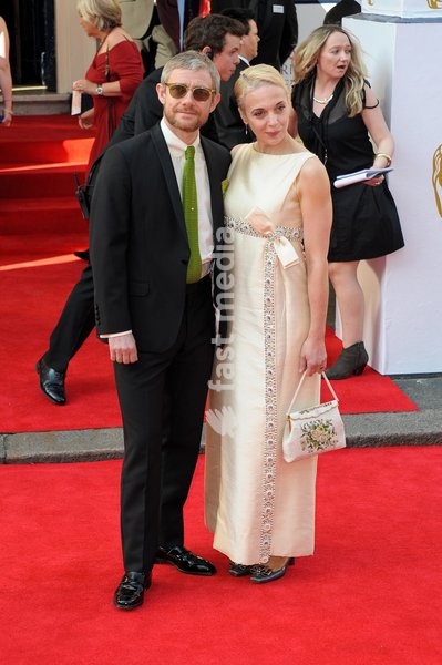 Martin Freeman, Amanda Abbington. London, UK, 18/05/2014 : The Arqiva BAFTA TV Awards Red Carpet Arrivals