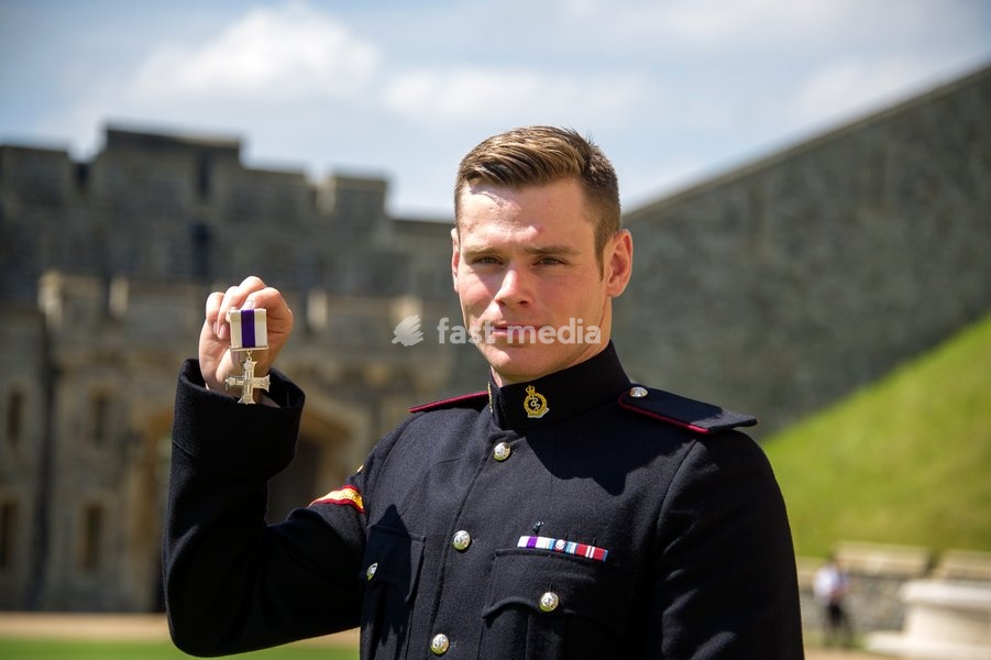Lance Corporal Wesley Masters, Royal Army Medical Corps, received The Military Cross at an Investiture Ceremony at Windsor Castle, Berkshire on Friday July 18, 2014