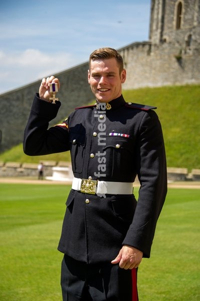 Lance Corporal Wesley Masters, Royal Army Medical Corps, received The Military Cross at an Investiture Ceremony at Windsor Castle, Berkshire on Friday July 18, 2014
