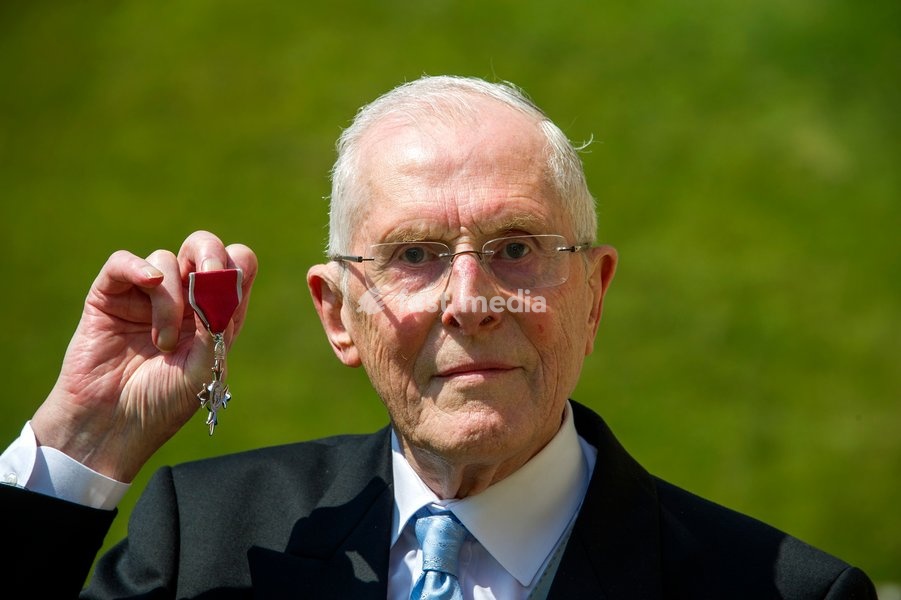 Ronald Ayers Chief of Aerodynamics involved with the Bloodhound SSC project received a MBE for services to Engineering, at an Investiture Ceremony at Windsor Castle, Berkshire on Friday July 18, 2014