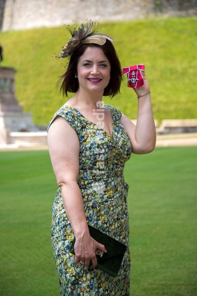 Ruth Jones (Mrs Ruth Peet) Actor and Writer received a MBE for services to Entertainment, at an Investiture Ceremony at Windsor Castle, Berkshire on Friday July 18, 2014