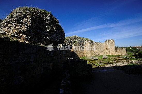 High imperial Roman wall, remodeled by Flavius Trajanea in the 1st century, Conimbriga, city of Conventus Scallabitanus, , Coimbra district, Portugal