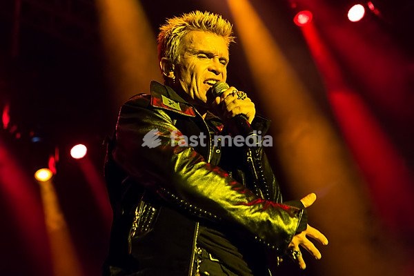 British rock singer Billy Idol, live in Hall 2, Lucerne, Switzerland