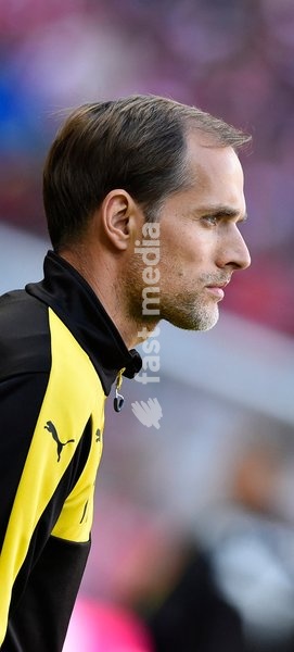 Trainer Thomas Tuchel (Borussia Dortmund) // during the German Bundesliga 8th round match between FC Bayern Munich and Borussia Dortmund at the Allianz Arena in Muenchen, Germany on 2015/10/04. EXPA Pictures