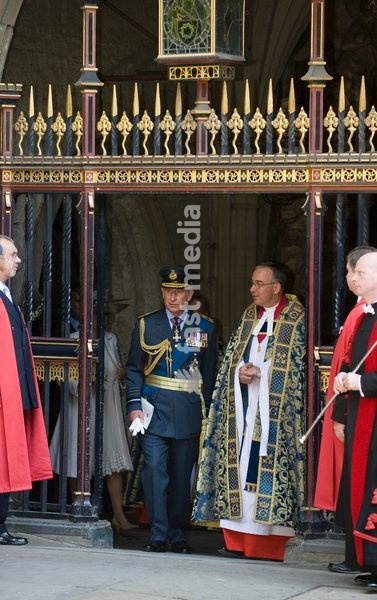 London Sep 21st Westminster Abbey The Prince of Wales, Patron, Battle of Britain Fighter Association, accompanied by The Duchess of Cornwall, attends the Battle of Britain Service of Thanksgiving and Rededication, Westminster Abbey