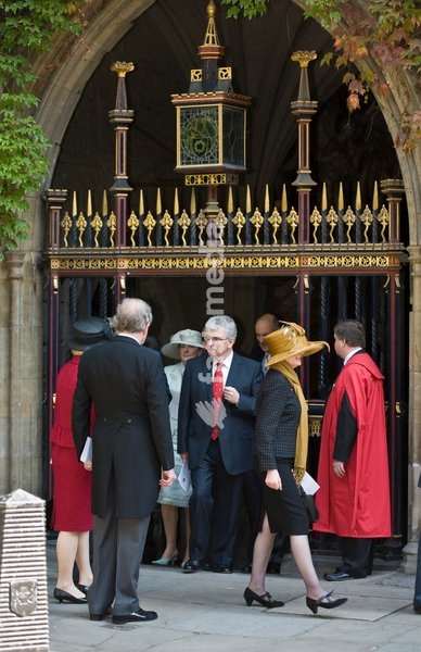 London Sep 21st Westminster Abbey The Prince of Wales, Patron, Battle of Britain Fighter Association, accompanied by The Duchess of Cornwall, attends the Battle of Britain Service of Thanksgiving and Rededication, Westminster Abbey, In the picture Des Browne, Member of Parliament for Kilmarnock and…