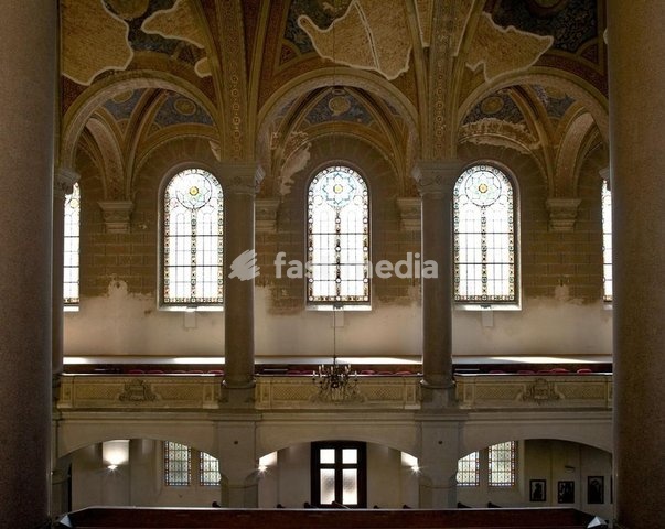 Plzen (German: Pilsen), Czech Republic, Great Synagogue (completed in 1893; architect: Emanuel Klotz). Interior view. Photo, 2009