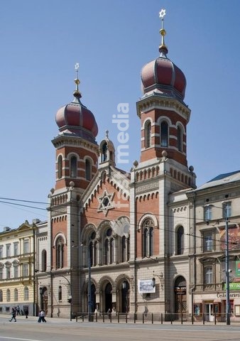 Plzen (German: Pilsen), Czech Republic, Great Synagogue (completed in 1893 architect: Emanuel Klotz). Exterior view. Photo, 2009