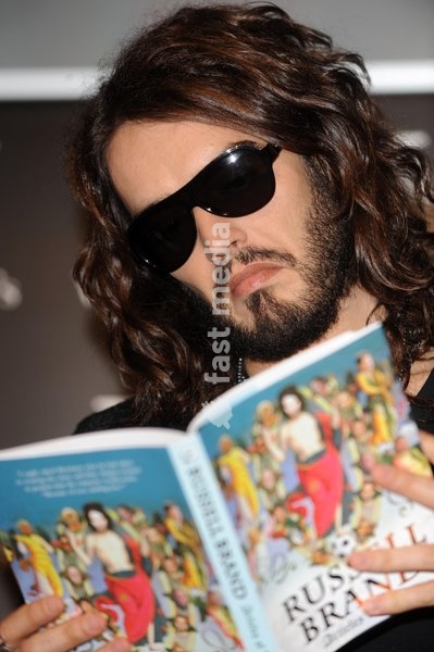 Russell Brand launches his new book ?Articles of Faith? (published by HarperCollins), and talks with David Baddiel about ? A season spent in worship of the beautiful game?, at The Prince Charles Cinema in London. Date: 22.10.2008