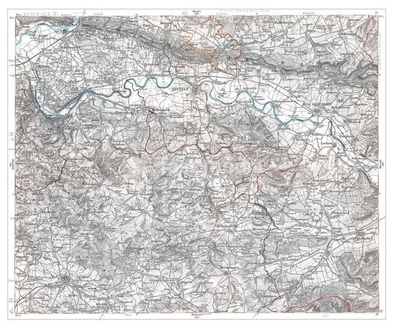 Lemgo 1893, aus: Karte des Deutschen Reiches in 660 Einzelblèttern im Maßstab 1: 100.000, hrsg. vom Reichsamt für Landesaufnahme, Berlin 1893