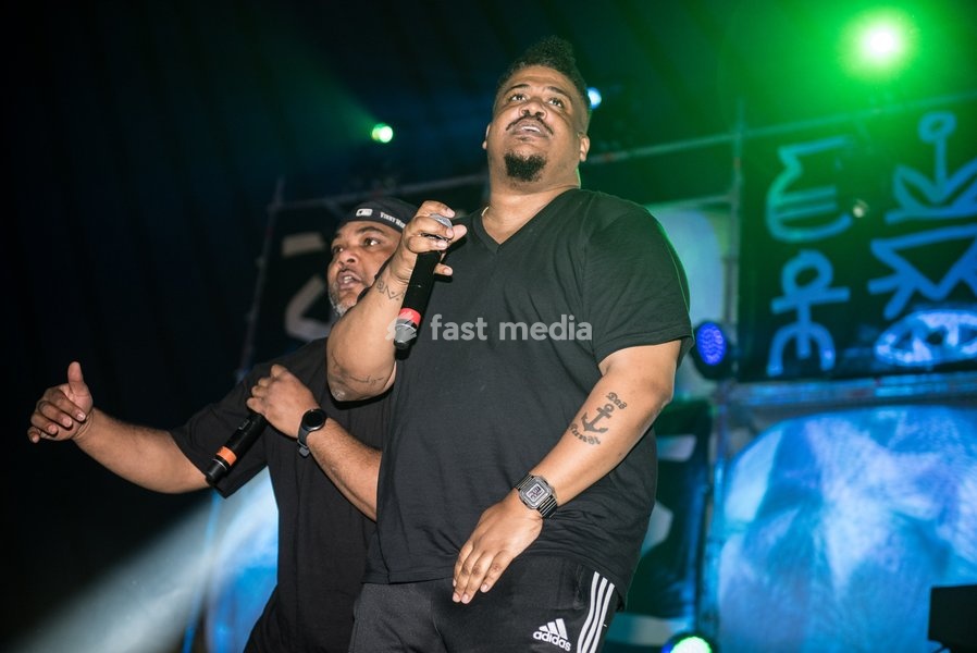 WILD LIFE Festival 2016 at the Brighton City Airport, Shoreham by Sea, Saturday 11th June 2016. Pictured: De La Soul Band Members include: Posdnuos (Kelvin_Mercer) Dave (David_Jude_Jolicoeur) Maseo (Vincent_Mason)
