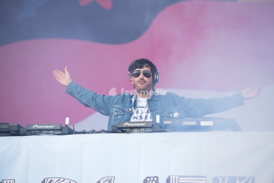 WILD LIFE Festival 2016 at the Brighton City Airport, Shoreham by Sea, Saturday 11th June 2016. Pictured: The Avalanches Band Members include: Robbie Chater James Dela Cruz Tony Di Blasi