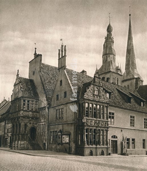 'Lemgo (Lippe) - Rathaus', 1931. From Deutschland by Kurt Hielscher. [F. A. Brockhaus, Leipzig, 1931]