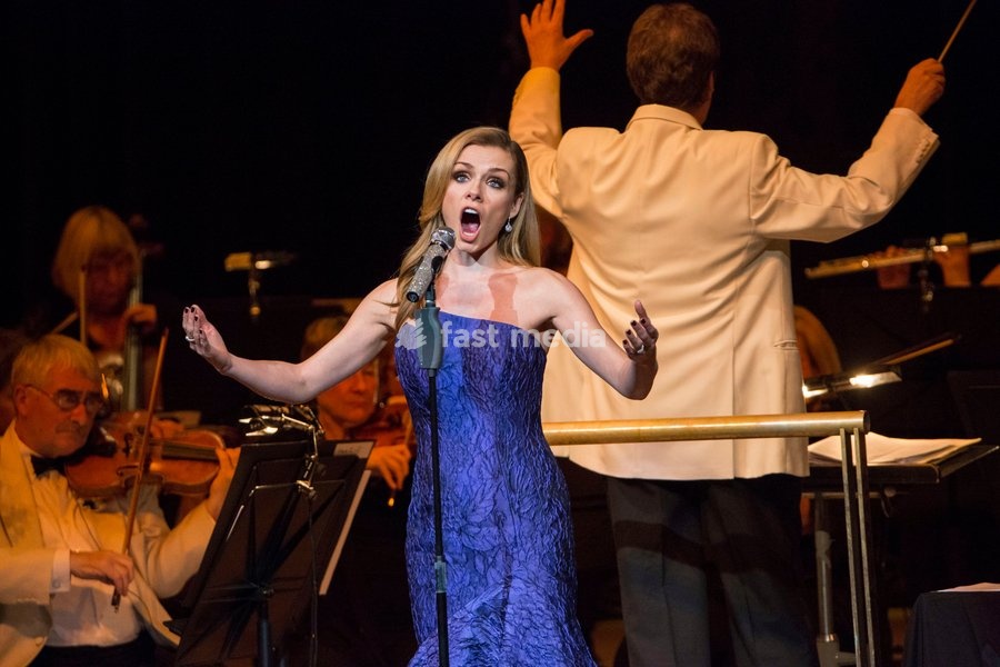 Mezzo-Soprano Katherine Jenkins performs at Manchester Bridgewater Hall, Manchester, England, 19th December 2016