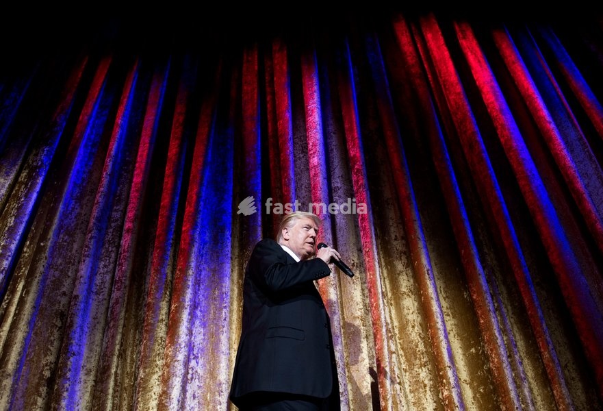 United States President-Elect Donald Trump delivers remarks at the Chairman's Global Dinner, at the Andrew W. Mellon Auditorium in Washington, D.C. on January 17, 2017. The invitation only black-tie event is a chance for Trump to introduce himself and members of his cabinet to foreign diplomats